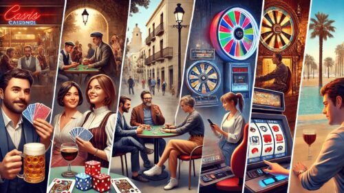 Diversas actividades de juegos de azar disfrutadas por catalanes, desde juegos de cartas tradicionales hasta juegos de casino en línea